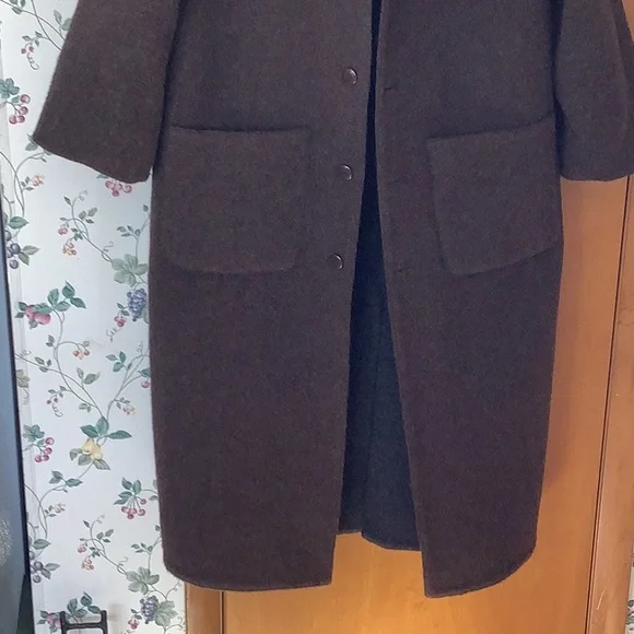 J. Jill Alpaca Lambs wool coat (charcoal/brown, reversible) - Picture 4 of 8